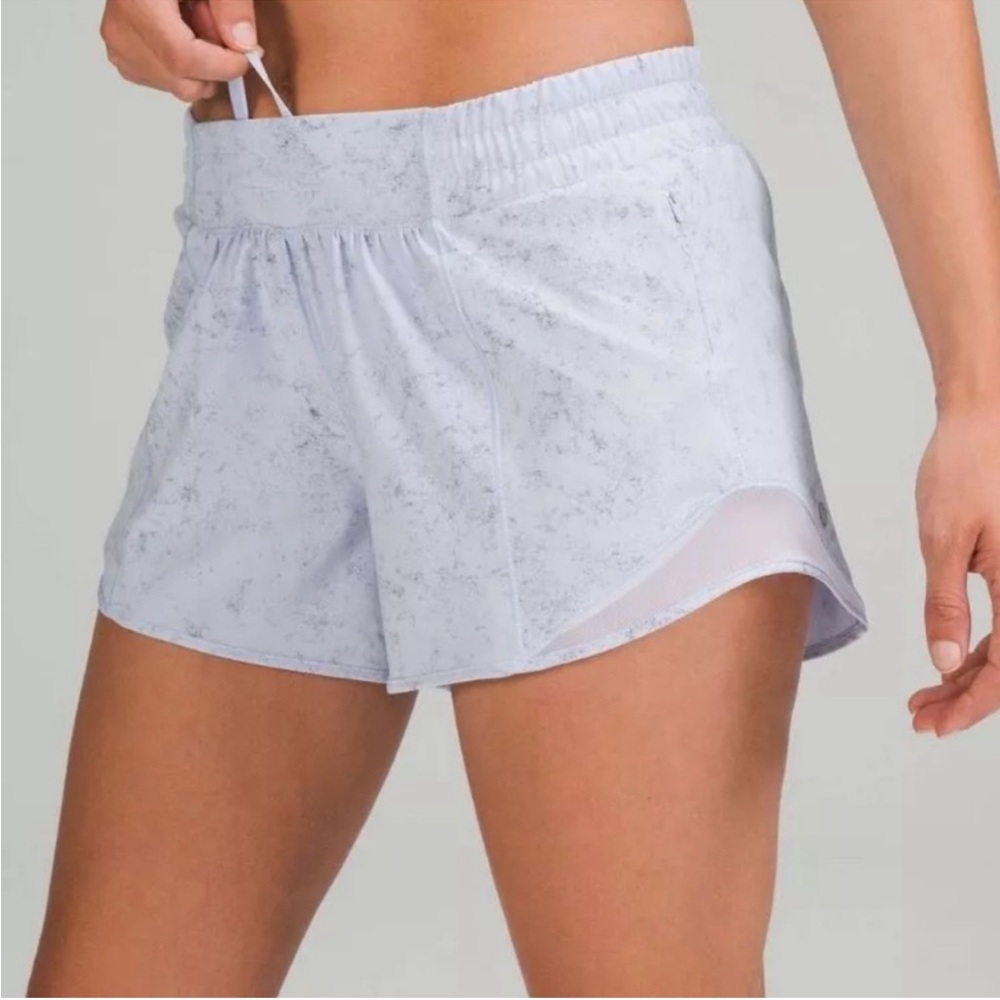 Lululemon Hotty Hot Short Drawstring Gravel Dust Pastel Blue